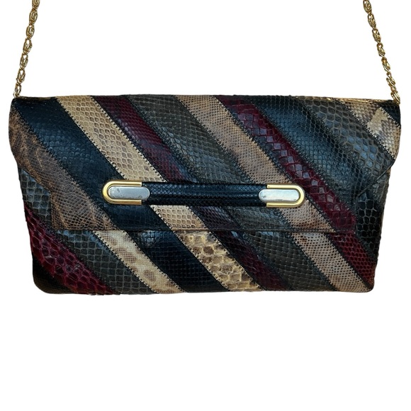 BAGS BY SUPREME VINTAGE SNAKE SKIN/Alligator SKIN Leather Bag Shoulder Bag - Picture 1 of 9